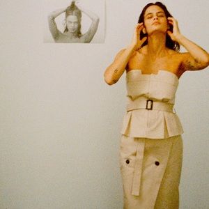 ZARA Belted Gabardine Top - BRAND NEW w/ tags - Tan - Size XL